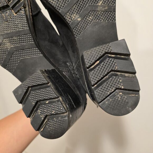 Sorel Cate Chelsea Boots Womens 6.5 Shoes Ankle Lug Leather Black Classic Heel - Picture 9 of 14